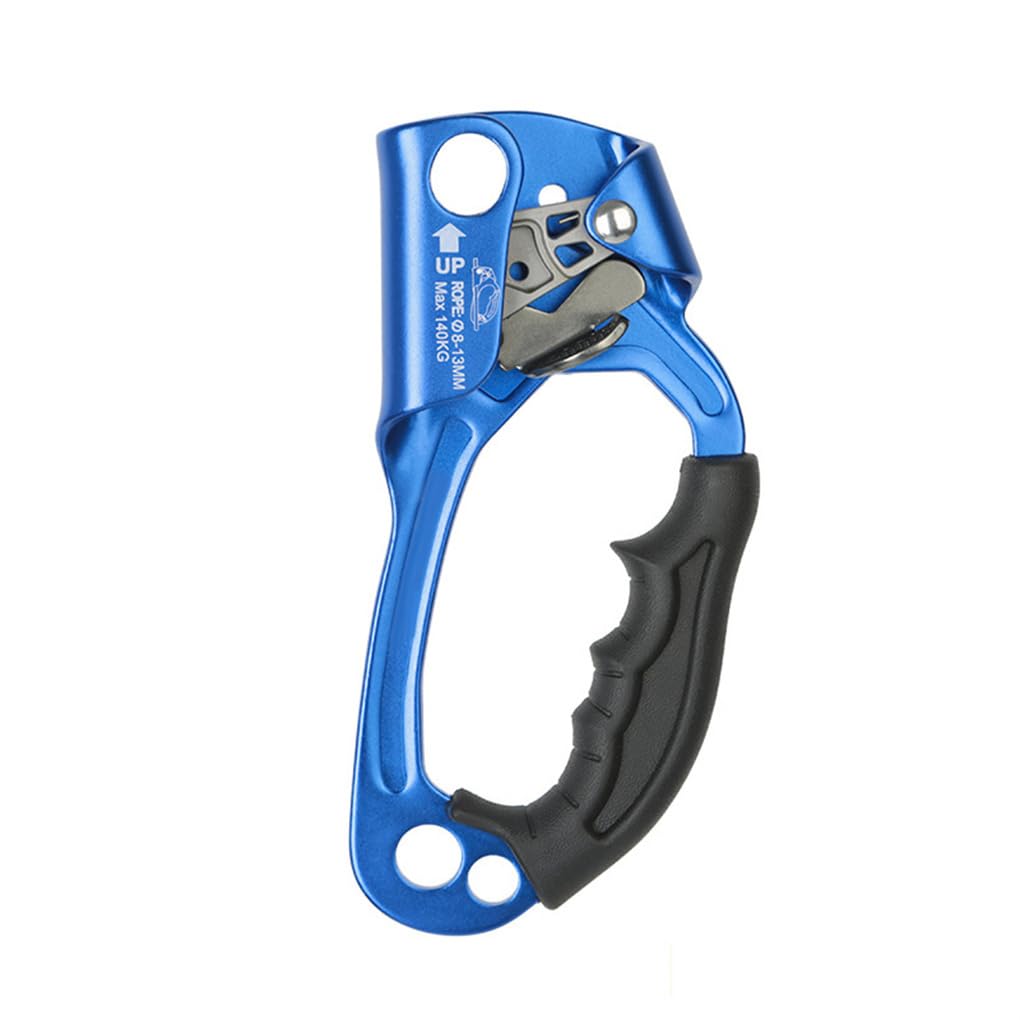 Equipo de Rappel de Escalada en Roca Manual para Exteriores con Resorte elástico Abrazadera de Cuerda portátil de 8-12 mm para Acampar