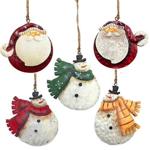 DAHI 5pcs Weihnachtsanhänger Weihnachtsmann Schneemann...