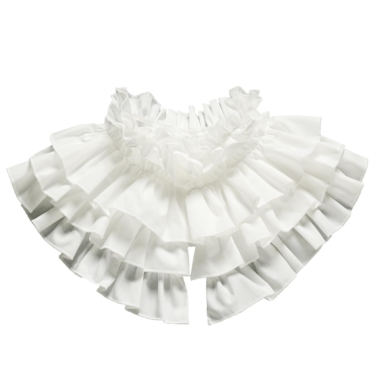 Mavikim Women's Pleated Ruffle Collar Ruff Neck Shawl Detachable Victorian Elizabethan Costume — image 1