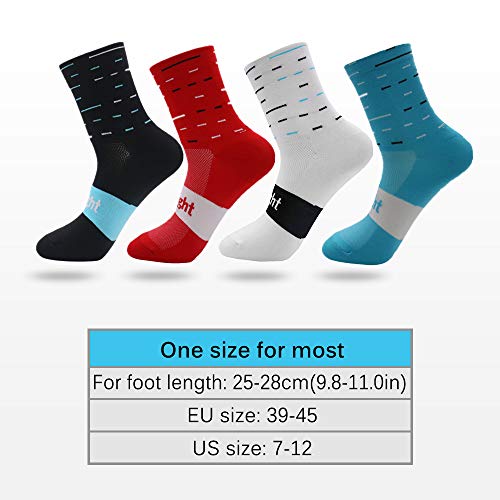 KKmoon Meias para ciclismo Meias para bicicleta que absorvem a umidade, masculino, feminino, esporti