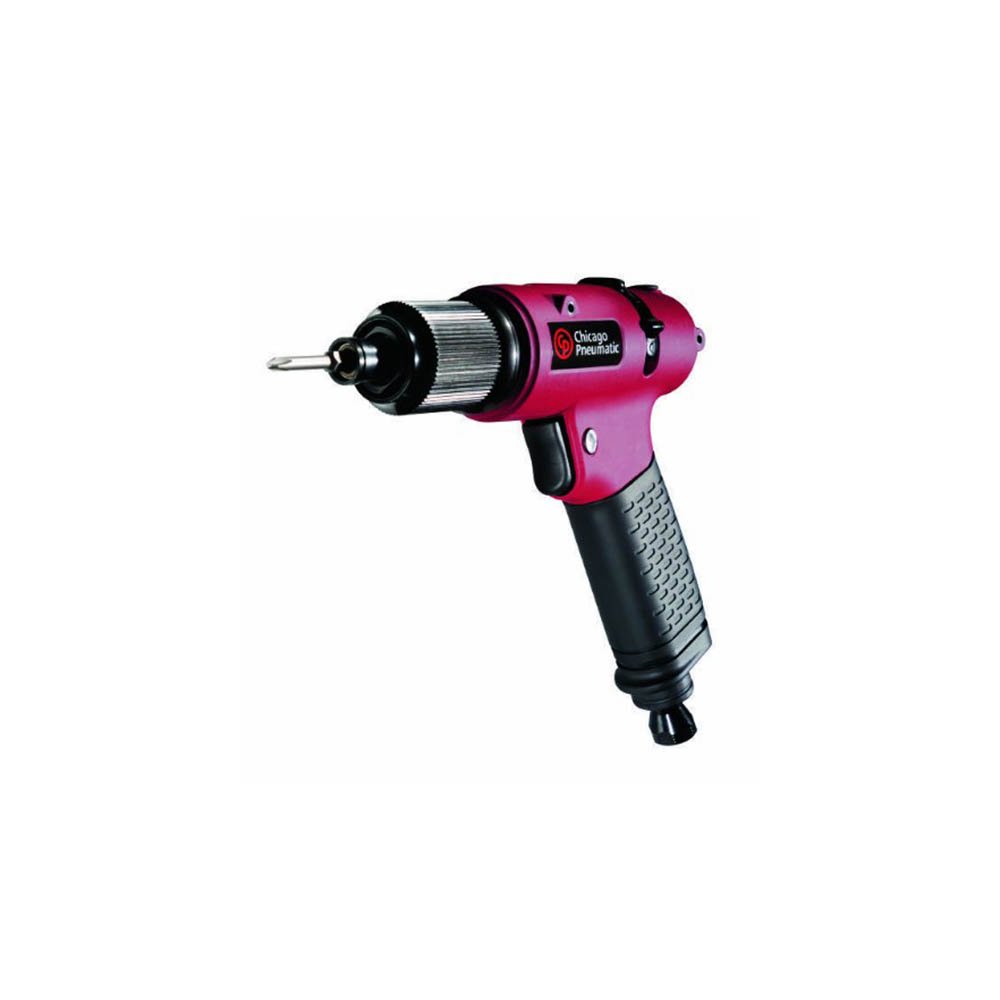 Chicago PneumaticCP2612 - Hex Air Screwdriver Tool, 1/4 Inch, Reversible, Pistol Handel, Cushion Non-Shut-Off-clutch, Max Torque 4.4 ft. lbf / 6 Nm, 1700 RPM, Home Improvement, Construction, Auto