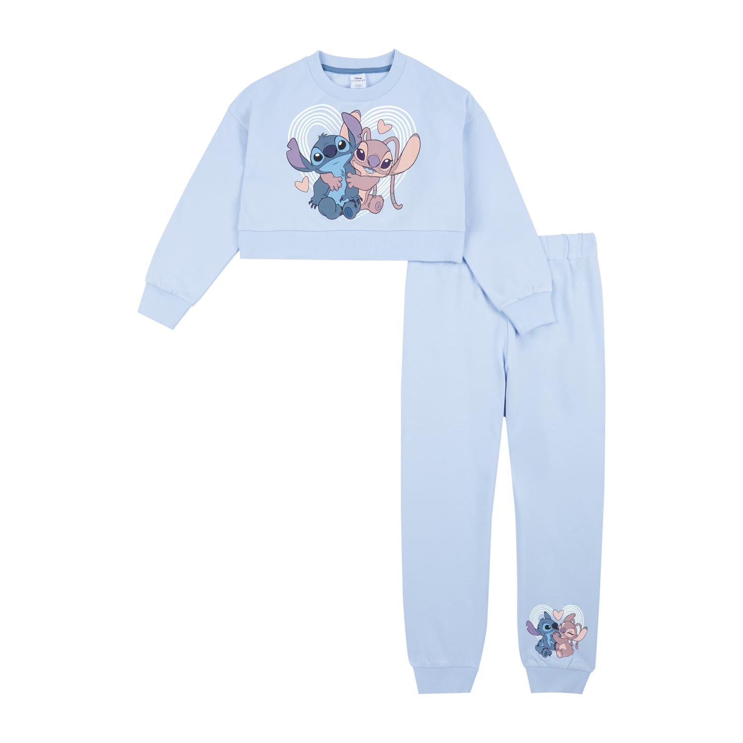 Disney Lilo & Stitch Survêtement pour fille, sweat-shirt court et pantalon de jogging pour filles et adolescentes de 5 à 15 ans