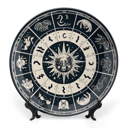 Plato decorativo de porcelana hueso 6 pulgadas con soporte miniatura 1