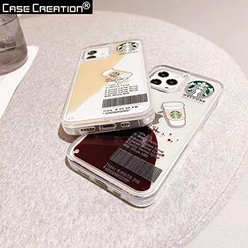 Image of Case Creation TPU|Brown|Mobile Phone Case For iPhone| Printed Sticker And Design Style|Slim Back Cover|Starbucks|Hard Ultra Protective & Anti Shock Pack Of 1 (iPhone 13 Pro Max)
