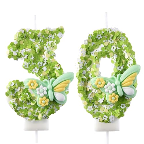 30 Birthday Candle, 30th Cake Candles, Number 30 Birthday Candles...