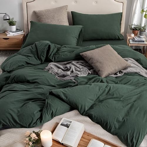 PURE ERA Jersey Knit Duvet Cover Set 100% T-Shirt...