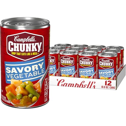 Campbell’s Chunky Soup, Savory Vegetable Soup, 18.8 Oz Can (Case of 12)