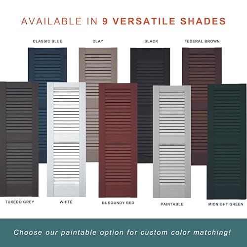 Duralok V-RP-5050-1471-002 Vinyl Exterior Shutters | One Pair | Raised Panel thumb #1