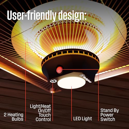 Westinghouse WES31-1288B Outdoor Ceiling Patio Heater thumb #6