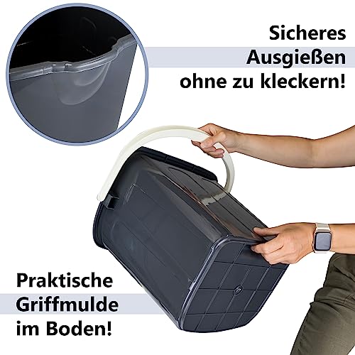 Camping Eimertoilette mit Deckel und Sitzbrille - bis 120kg belastbar - Sitzhöhe 35cm Toiletteneimer Campingtoilette ohne Chemie WC Hygieneeimer Gartentoilette Pool Baustelle Wohnmobil mobile Toilette – Bild 6