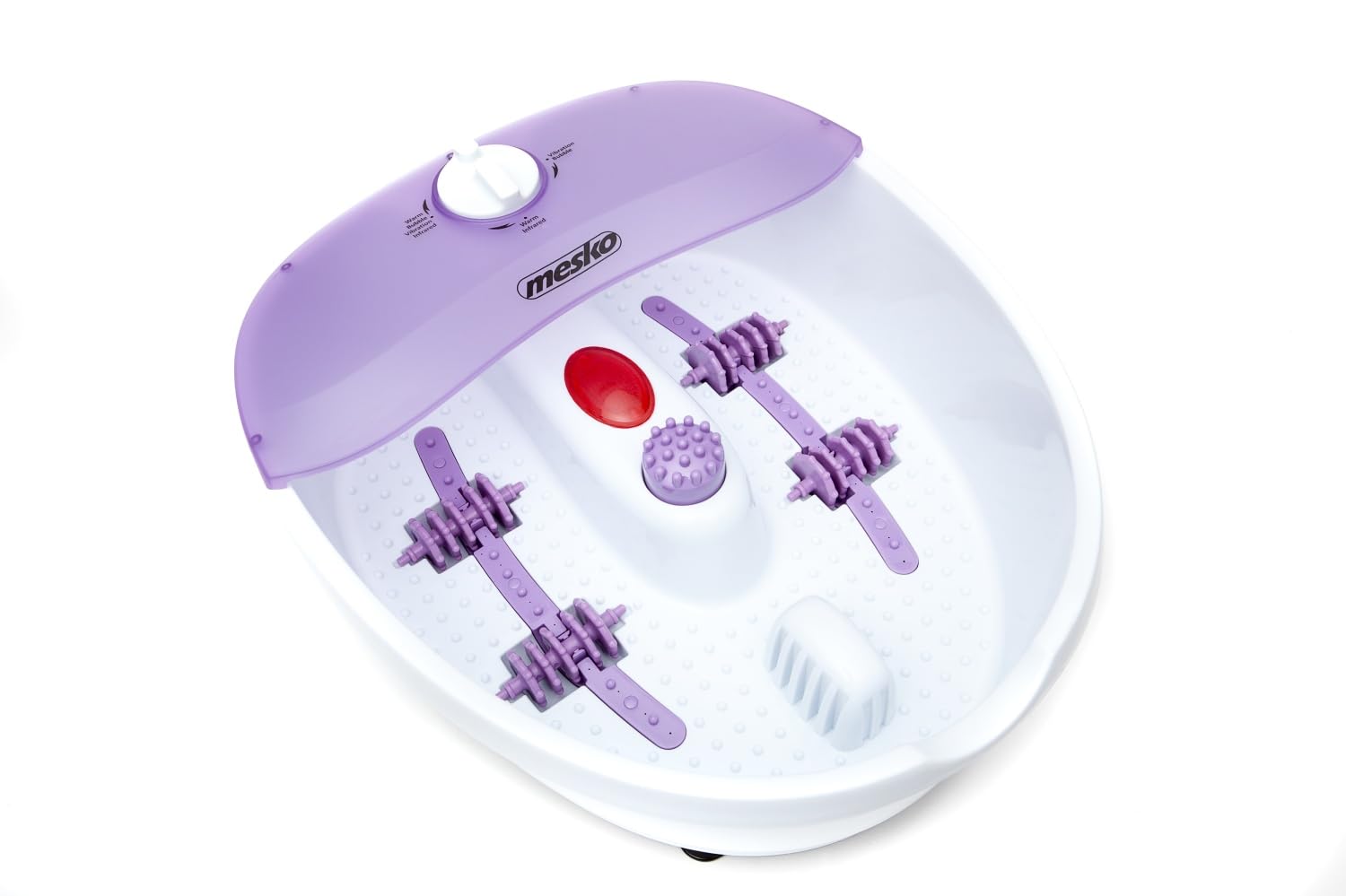Mesko MS2152 Hidromasaje para pies, Blanco Y Morado, 36.3 x 21.5 x 41