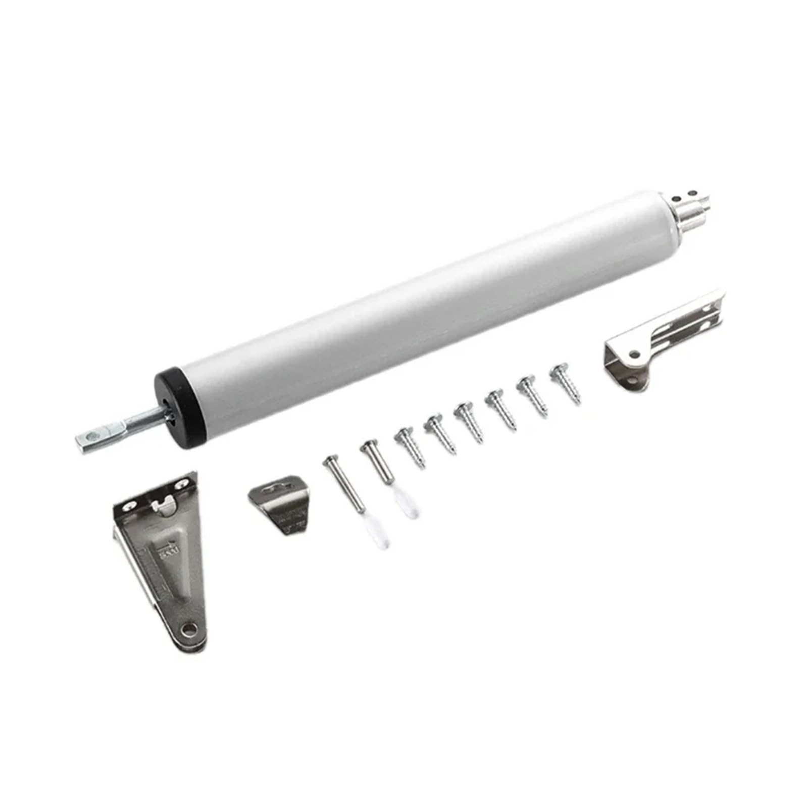 SWENEEN Pneumatic Door Closer Window Closer Snap Plate Hold Open Feature Smooth Closing Motion Adjustable Closing Speed Easy For Home Commercial Use (Silver),Silver