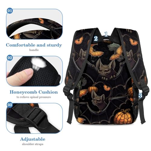 Sac à dos d'école chauve-souris avec trousse pour la rentrée des garçons et filles - 4