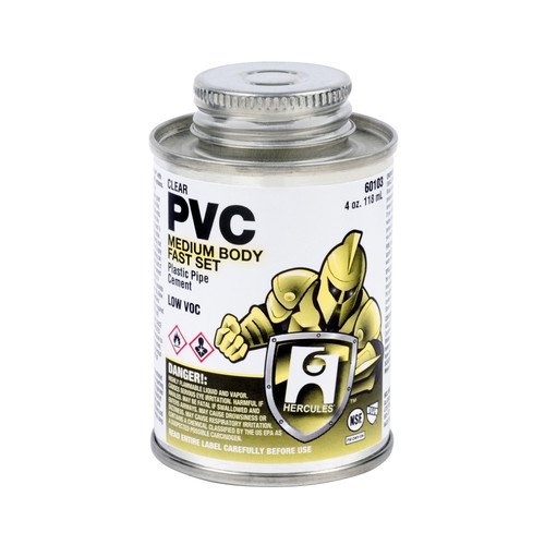 16 Oz. Medium Body, Fast Set Pvc Cement (Clear)