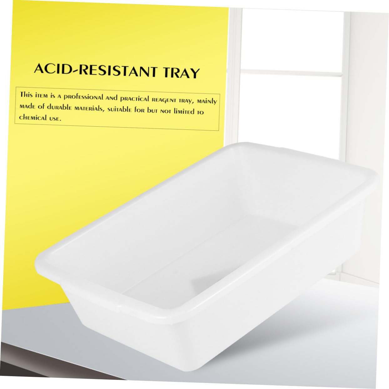 SOIMISS Vassoio per Reagenti in Plastica Bianco 3 Pezzi Resistente Agli Acidi Design Semplice Leggero e Compatto per Laboratorio di Chimica