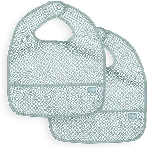 Jollein Unisex Baby Snake Waterproof Bib, Mint, White, One Size
