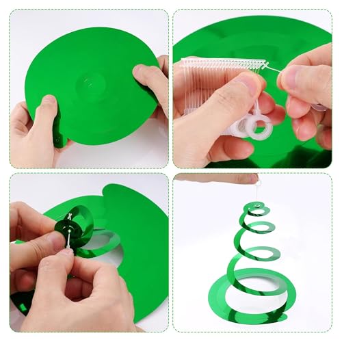 Image of Colorful Ceiling Swirl Foil Decorations Hanging Plastic Streamer Themed Swirl Party Decoration for Wedding Thanksgiving Day Graduation Celebration, Pack of 28 (Multicolor 15)