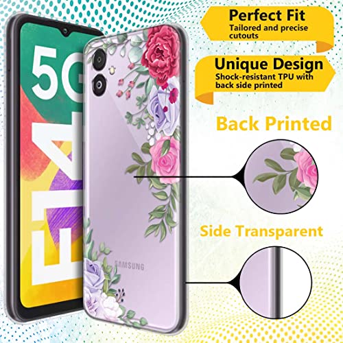 Image of Fashionury Silicone Designer Case for Samsung Galaxy F14 5G Back Cover for Samsung Galaxy F14 5G Printed Back Cover -D0125Multicolor