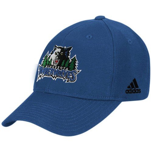 adidas Minnesota Timberwolves Navy Blue Basic Logo Wool Adjustable Hat