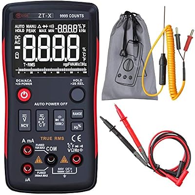 ZT-X True RMS Digital Multimeter 3-Line Triple Display 9999 Counts AC/DC Voltage Temperature Capacitance Tester DMM