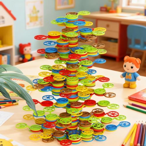 Juego de bloques de balance Stack-a-Rainbow-Tree, el regalo educativo ideal 3