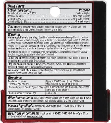 Orajel 310310325039 4X For Toothache & Gum Pain Severe Gel Tube thumb #2