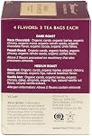Teeccino Herbal Tea Sampler Assortment - Maca Chocolaté, French Roast, Hazelnut, Vanilla Nut - Roasted Caffeine Free Herbal Tea, Prebiotic for Natural Energy, 12 Tea Bags