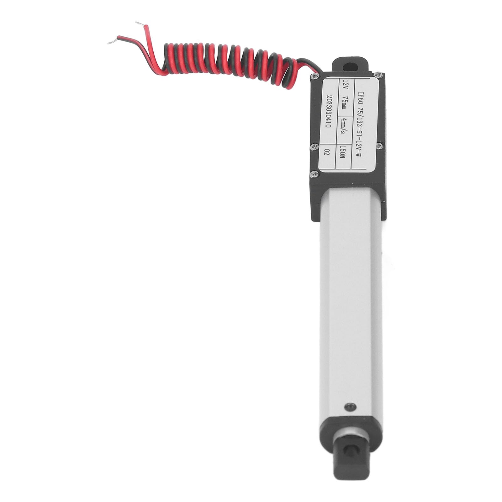 PLplaaooUeBQ-12 aktuator liniowy, elektryczny aktuator liniowy, 150 N, elektryczny mini aktuator ruchu z wielokrotną ochroną, 75 mm