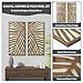 Madison Park Wall Décor for Living Room - Birch Palms Botanical Two-Tone, Home Accent Modern Kitchen Dining Decoration, Ready to Hang 2-Piece Wood Panel Set for Bedroom, 16