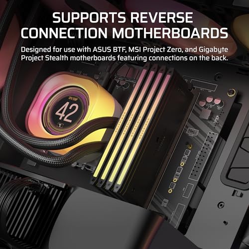 Gabinete para PC CORSAIR iCUE Link 5000T LX RGB Mid-Tower ATX – 3 ventiladores RGB LX120 preinstalados, tiras de luz RGB Aurora integradas, interior espacioso, incluye hub del sistema iCUE Link – Negro miniatura 5