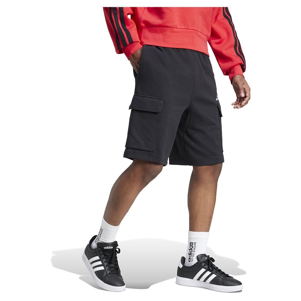 Adidas Essentials Feelcozy French Terry Cargo Short - Pantalones Cortos Cargo Hombre