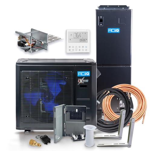 ACiQ 3 Ton 18 SEER2 Central Inverter Heat Pump System with 10kW Back-up Heat Kit & 30' Install Kit - R454B Inverter | 36000 BTU Multi-Positional Extreme+ Heat AC/Heating System