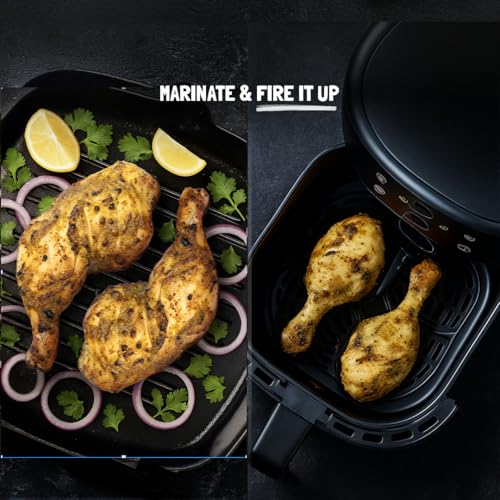 Image of KILRR Chicken Marination Masala - Saza-e-KaaliMirch | Pack of 4 (Marinates 250g Chicken per Pack) | 1- Min Marinade for Tikka, Tandoori Chicken | Just Add Water & Oil | All-Natural, No Preservatives or Additives