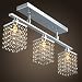 LightInTheBox Chandelier with 3 lights in Crystal Flush Mount Modern Ceiling Light Fixture for Entry, Dining Room, Bedroom