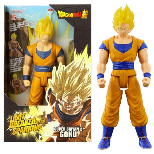 BANDAI - Dragon Ball Super - Action Figure Gigante con Fuzione 30 cm - Super Saiyan 2 Goku Luci e Suoni Sparking - Licenza Ufficiale Dragon Ball - Giocattolo per bambini dai 4 anni in su - 38566