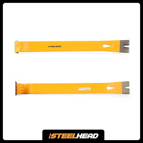 Miniatura 6 de STEELHEAD SH-PB-B1-15-1 - Barra de palanca plana de 15 pulgadas, extractor de uñas integrado, acabado de esmalte resistente al óxido y a la