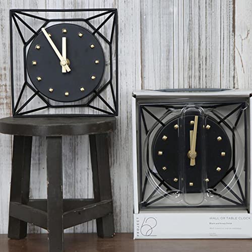 UYKUM Relógio de mesa simples para decoração de interiores, relógio de mesa, relógio de mesa quadrad