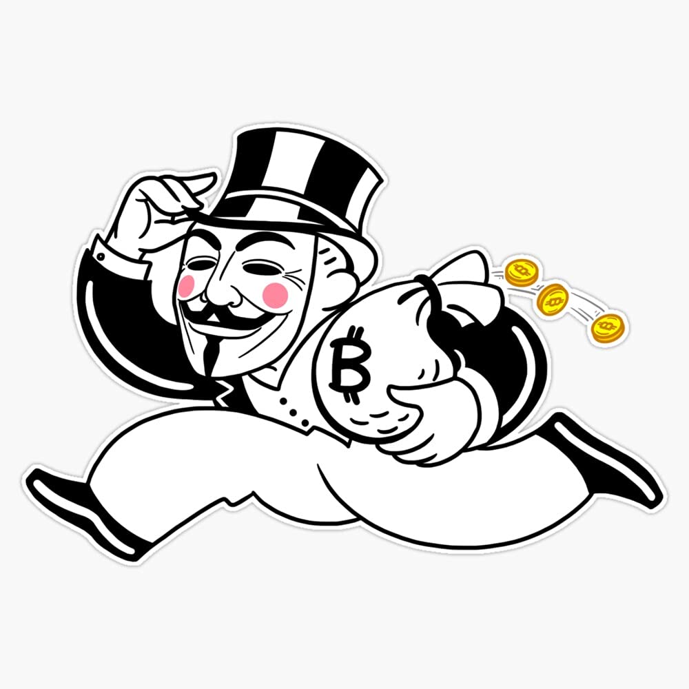 Amazon.com - Crypto Anonymous Sticker Vinyl Waterproof Sticker Decal Car  Laptop Wall Window Bumper Sticker 5