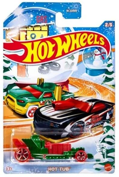 Hot Wheels 2024 Happy Holidays Christmas Mix Winter Set of 5 Pack
