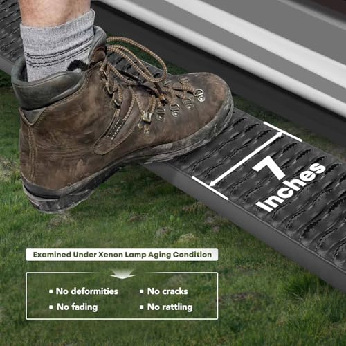 Estribos laterales para Ford F-250/F-350 1999-2016 aluminio negro miniatura 3