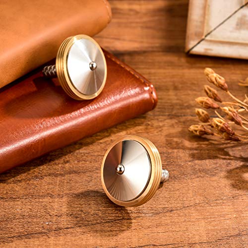 Joytech Exquisite Spinning Top Stainless Steel Brass Rim Precision Gyroscope Kill Time Metal Anti-Gravity Perfect Balance Desktop Toy T046 - Thumbnail 5
