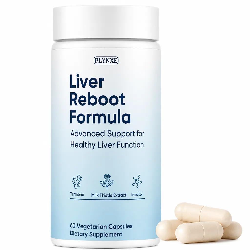 Liver Supplement Formula, Liver Health Milk Thistle Extract with Turmeric & Inositol, Antioxidant & Daily Wellness Support, Vegetarian Capsules, 60 Count