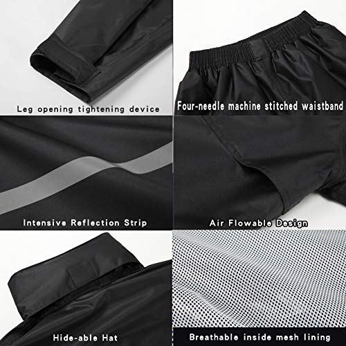 image for iCreek Rain Suit Jacket & Trouser Suit Raincoat Unisex Outdoor Waterpr
