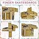 ideallife Fingerboard Rampen Set, Mini Fingerboard Skate Park Kit für Kinder, 2 Komplett-Boards und Mini-Rampe für Skate-Tricks, Kinderspielzeug für Jungen und Mädchen
