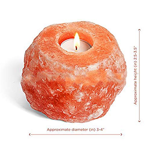 Vesniba Himalayan Salt Natural Crystal Tea Light Candle Holder, Boho Decorative Candle Holder, For Spa, Bedroom, Livingroom, Or Meditation Candles, Tealight Candle Holder (Pink, 10Cm) #TOP2