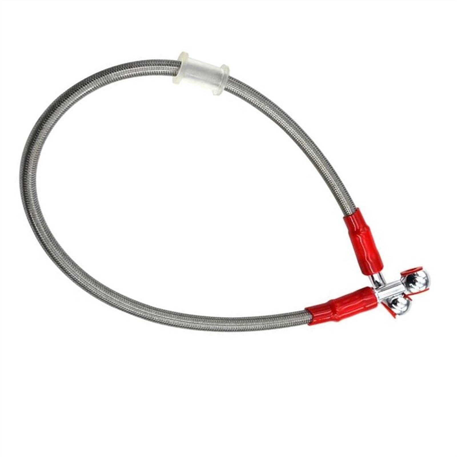 Ksxzw Silver Motorbike Part Motorcycle Braided Steel Hydraulic Brake Line Clutch Oil Hose Tube 60Cm(Silver)