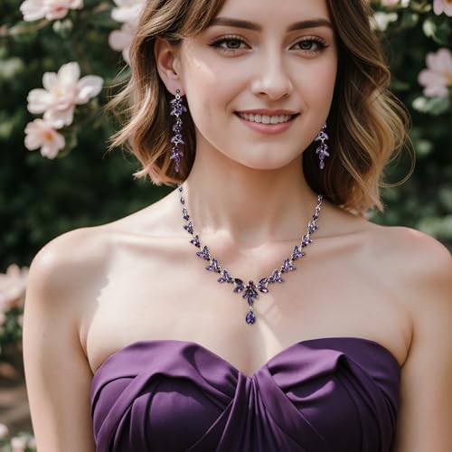 Listado de Collares Morados - los más vendidos. 15 Collares Morados marca EVER FAITH (3)