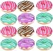 4E's Novelty Donut Stress Balls, Bulk Pack of 12 Squeeze Stress Relief Donuts, Slow Rising, 3 Inches