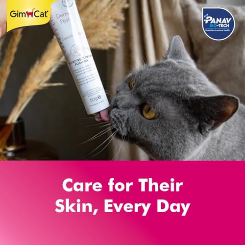 Image of DynamicSales (India) GimCat Derma Paste for Cats | Skin & Coat Support Formula for All Life Stages | Helps Maintain Healthy Skin and Shiny Coat | 50 g