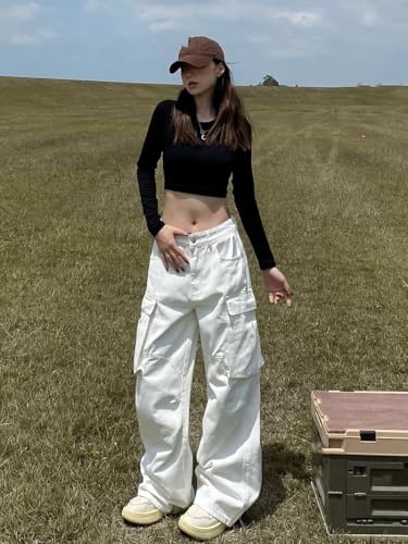 Men's Pants Workwear Straight Leg Loose Fit Multi Pocket Spring Summer Casual Wide Leg Denim for Men3